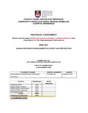 Retail company in subang jaya. Smg451 Hr Indv Zz New Docx Fakulti Sains Sukan Dan Rekreasi Universiti Teknologi Mara Negeri Sembilan Kampus Seremban Individual Assignment Roles Course Hero