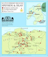 map of scotch whisky regions distillery locations