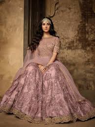 Choose your favorite party wear anarkali gown at lashkaraa at best prices. Light Pink Floral Embroidered Party Wear Anarkali Suit
