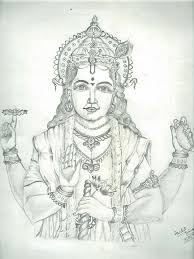 Lord Vishnu Painting By Archit Singh He became angry because he was denied by his sons. lord vishnu by archit singh