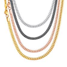 18 inches with 2 inch extension Gold Chain For Men Women 4 5mm Snake Curb Chain Necklace 14 30 Inches U7 Jewelry