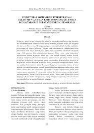Syair di atas jelas menunjukkan bahawa pentingnya kesimpulannya, rakyat malaysia haruslah bersatu padu dalam mengekalkan keharmonian dan. Pdf Efektivitas Komunikasi Interpersonal Dalam Mewujudkan Keharmonisan Keluarga Di Masyarakat Nelayan Meskom Bengkalis