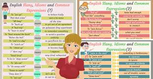 100 Popular Slang Words Idioms And Expressions In English Eslbuzz Learning English Idioms And Phrases English Idioms Slang Words
