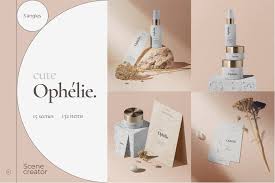 More than 100 different objects easyaly move on scene with implemented shadows. Cute Ophelie Mockup Scene Creator In 3 Angles Psd Creatoom