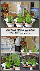 A Pretty Mini Indoor Herb Garden And Diy Plant Markers Worthing Court Indoor Herb Garden Garden Ideas Cheap Plants