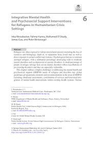 Immensely albeit not eliminated entirely. Pdf Integrative Mental Health And Psychosocial Support Interventions For Refugees In Humanitarian Crisis Settings Integrative Health Care For The 21st Century Refugees