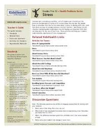Free medicine and health worksheets. Stress Management Lesson Plans Worksheets Lesson Planet
