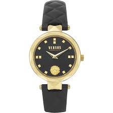 Safe favorite watches & buy your dream watch on chrono24.com. Damenuhr Versus By Versace Covent Garden Vsphk0220 Leder Schwarz Golden Golden Outlet