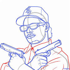 How to draw tupac easy drone fest : Tupac Drawing Step By Step Drone Fest