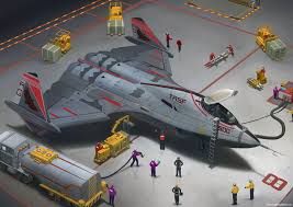 Trsf Interceptor Fighter Rearming Concept By Magnum117 Buque Naves Espaciales Futurista