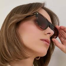 NEW FT0990/S 55Y TOM FORD AMBER-02 TF990 55Y WOMEN BROWN CAT EYE SUNGLASSES