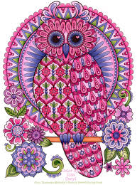 Owl Coloring Page From Thaneeya Mcardle S Groovy Owls Coloring Book Owl Coloring Pages Owl Artwork Owl Painting