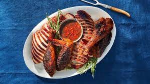 Grilled Vinegar Turkey With Chiles And Rosemary Recipe Best Thanksgiving Recipes Turkey Recipes Thanksgiving Leftover Turkey Recipes