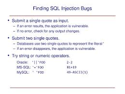 Sep 13, 2008 · i use three different ways to prevent my web application from being vulnerable to sql injection. Sql Injection Ppt Download
