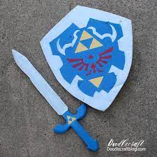 Joyin 2 packs toys ninja swords for kids with motion activated clanging sounds bright blue and multi color deluxe play sword for halloween party, costume accessories 4.1 out of 5 stars 1,347 $21.99 $ 21. Legend Of Zelda Link Cosplay With Hylian Shield Master Sword Diy