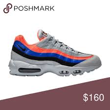 Nike Air Max 95 Ultramarine Platinum Sneakers Brand Nike Size Mens 9 Style Air Max 95 Color Pure Platinum Bright Mang In 2020 Nike Air Max 95 Nike Air Max Nike Air