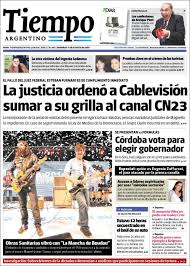 Liberamos todos los adelantos de tiempo. Newspaper Tiempo Argentino Argentina Newspapers In Argentina Sunday S Edition August 7 Of 2011 Kiosko Net