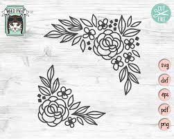 Free Free 152 Svg Corner Flower Border Design Drawing SVG PNG EPS DXF File