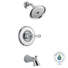 Delta Silverton Single Handle 1 Spray Tub And Shower Faucet In Chrome Valve Included 144713c The Home Depot Tub And Shower Faucets Shower Tub Shower Faucet