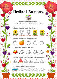 Online exercise on cardinal and ordinal numbers in english. Ordinal Numbers Worksheets Pdf E Learning Kids Education Facebook