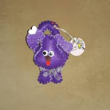 Kece Kopek Yapimi Mor Handmade