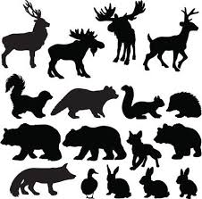 Mit ihnen wird das kinderzimmer schnell wieder gemütlich. Silhouettes Of A Variety Of Woodland Animals Illustration Skuggspel Djur