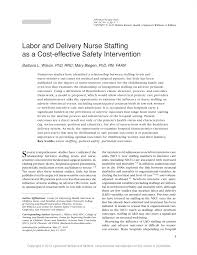 You will become accustomed to certain sounds. Pdf Labor And Delivery Nurse Staffing As A Cost Effective Safety Intervention