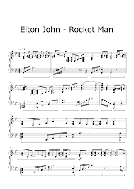 Sheet music arranged for piano/vocal/guitar in bb major (transposable). Elton John Rocket Man Sheet Music For Piano Solo Musescore Com