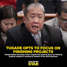Transportation Secretary Arthur Tugade in a statement