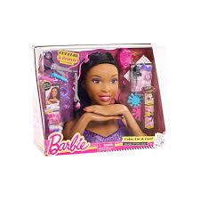 Black Barbie Head Styling Doll Barbie Deluxe Brown Hair Styling Head By Mattel Multicolor Barbie Styling Head Barbie Black American Hair