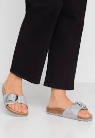 Birkenstock Madrid Big Buckle Chaussons Washed Metallic Blue Silver Zalando Fr Birkenstock Madrid Metallic Blue Blue And Silver