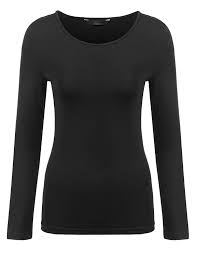 Refresh your closet essentials with women's long sleeve shirts at forever 21. Women S Clothing Tops Tees Tunics Women S Basic Long Sleeve T Shirt Plain Spandex Un Womens Long Sleeve Shirts Womens Fashion Blazer Long Sleeve Black Tee