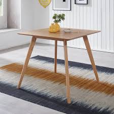 Tables design pour la salle à manger, cuisine et salon. Ameublement Et Decoration Finebuy Table A Manger Bois Placage De Chene 80 X 76 X 80 Cm Table En Bois Coins Arrondis Table Design Espace De Sauvegarde Table De Cuisine Design Scandinave