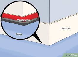 Lay the speaker wires into the groove and secure with duct tape. How To Hide Speaker Wires 4 Steps With Pictures Wikihow