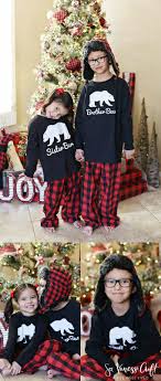 Black And White Plaid Pajamas Family Christmas Red Black Buffalo Check Woodland Tree See Vanessa Craft Family Christmas Pajamas Family Christmas Shirts Family Pajamas