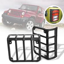 Kiky New Metal Black Rear Tail Light Guards Covers For 07 16 Jeep Wrangler Jk