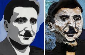 Hi! Here's today's work — enjoy! An ✨ easy ✨ #hiddendogchallenge (Original  image: Portrait d'Homme, s.d.,Nadia Khodasevich-Léger @ private collection  image © Millon