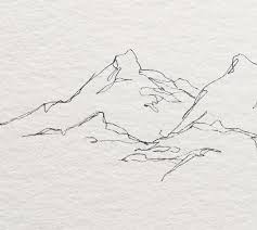 Looking Forward To Being In The Mountains In A Few Weeks Scotland Lochlomond Line Art Drawings Landscape Drawings Abstract Art Landscape