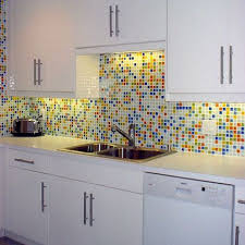 Glass Tile Kitchen Gallery Retro 1 Inch Backsplash Glass Tile Backsplash Kitchen Glass Tiles Kitchen Kitchen Wall Colors