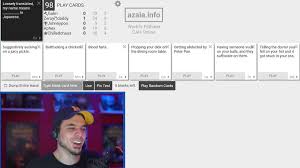 Maybe you would like to learn more about one of these? Chilled Chaos On Twitter This Cards Against Humanity Session Loosely Translates Into Funny As All Hell Lol Https T Co 5lk4vxdldm