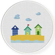 Go cross stitch crazy with our huge selection of free cross stitch patterns! Fun Beach Houses Cross Stitch Pattern Daily Cross Stitch