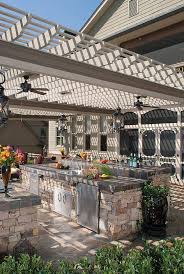 These are some of the best outdoor kitchen looks for us right now, and there's inspiration for the addition of a simple shelf to line the outside of a nearby garden shed, means that small but. 30 Bbq Overhangs Protect Your Chef Ideas Backyard Pergola Outdoor Kitchen