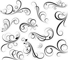 Decorative ornament is hand drawing. Free Flourish Swirl Floral Corner Patterns Vector 01 Titanui