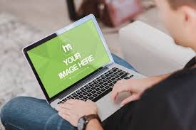 Showcase Your Website In A Real Life Scene Online Mockup Template Featuring A Man Working On A Macbook Pro Laptop Macbook Laptop Macbook Laptop
