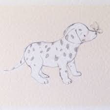 Mark eyes with a u shaped. Puppy Print Dalmatian Pup Pet Gift Dog Portrait Unique Etsy Puppy Drawing Dalmatian Drawing Easy Realistic Drawings