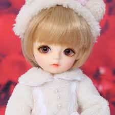 New Dress clothes Hair Wig shoes For 1/6 BJD Doll Linachouchou Cotton candy  B