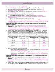 Unit conversions gizmo answer key. M11l3a Energy Conversions In A System Gizmo Doc Name Andrea Gwin Date Student Exploration Energy Conversion In A System 1 What Are Some Examples Of Course Hero