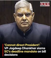 In the verdict which lays down tile limits of 3 months for the President  and the governors for giving consent to bills passed by state legislatures  the learned judges said that bills