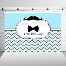 Guarantee that rsvp with the right mustache baby shower invitations from zazzle. Blue Little Man Mustache Birthday Party Backdrop Boy Baby Shower Decor Blue Striped Baptism Background For Photography W 953 Background Aliexpress