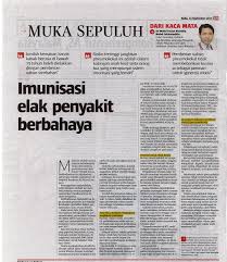 Serangan adalah penyakit yang berbahaya! Imunisasi Elak Penyakit Berbahaya Universiti Putra Malaysia